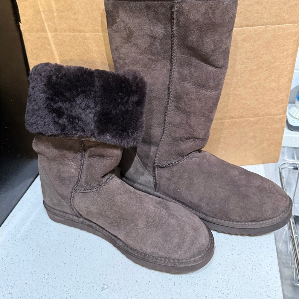 UGG Chocolate Suede Winter Boots